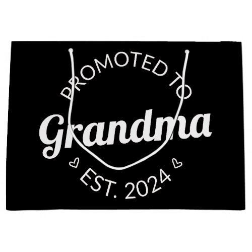 Promoted To Grandma Est 2024 I Large Gift Bag