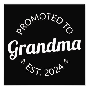 Promoted To Grandma Est. 2024 I Photo Print