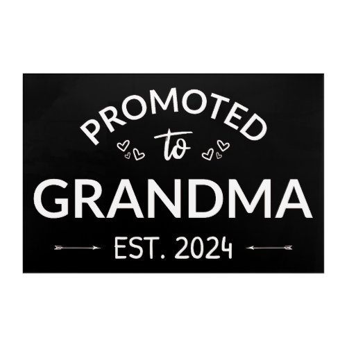 Promoted To Grandma Est 2024 II Acrylic Print