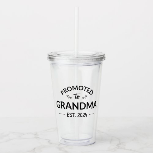 Promoted To Grandma Est 2024 II Acrylic Tumbler