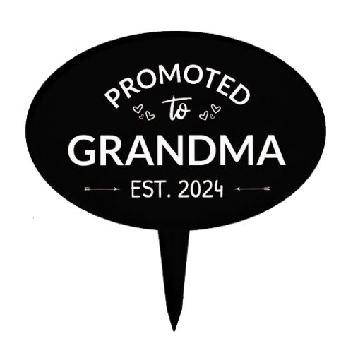 Promoted To Grandma Est 2024 II Cake Topper
