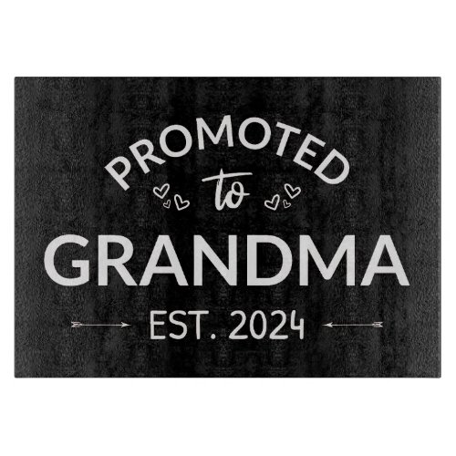 Promoted To Grandma Est 2024 II Cutting Board