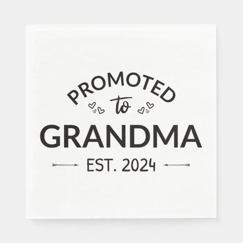 Promoted To Grandma Est 2024 II Napkins