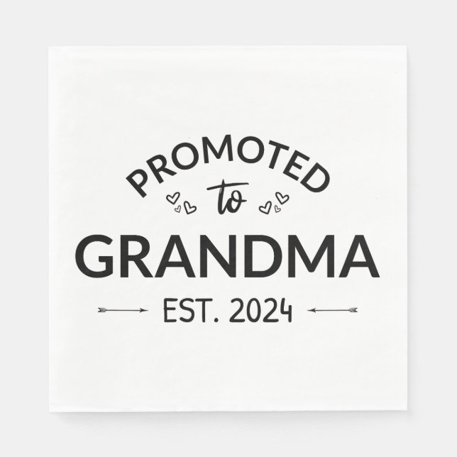 Promoted To Grandma Est. 2024 II Napkins (Front)