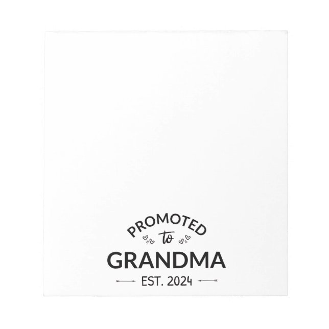 Promoted To Grandma Est. 2024 II Notepad (Front)