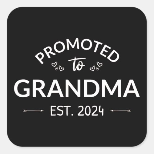 Promoted To Grandma Est 2024 II Square Sticker