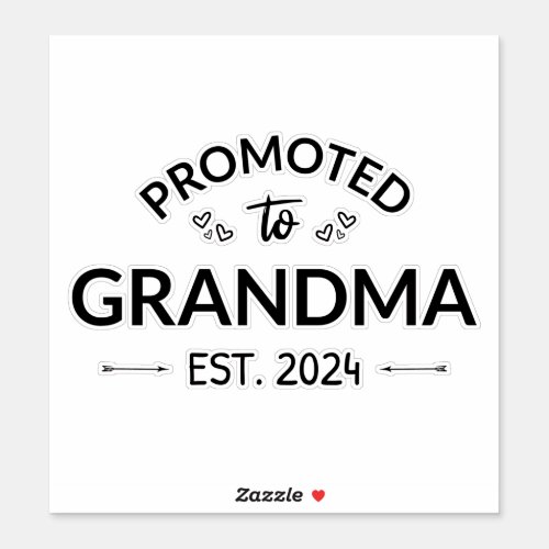 Promoted To Grandma Est 2024 II Sticker