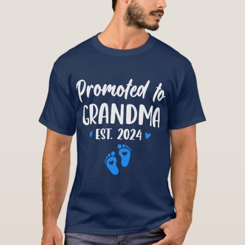 Promoted To Grandma Est 2024 New Grandma Grandmoth T_Shirt