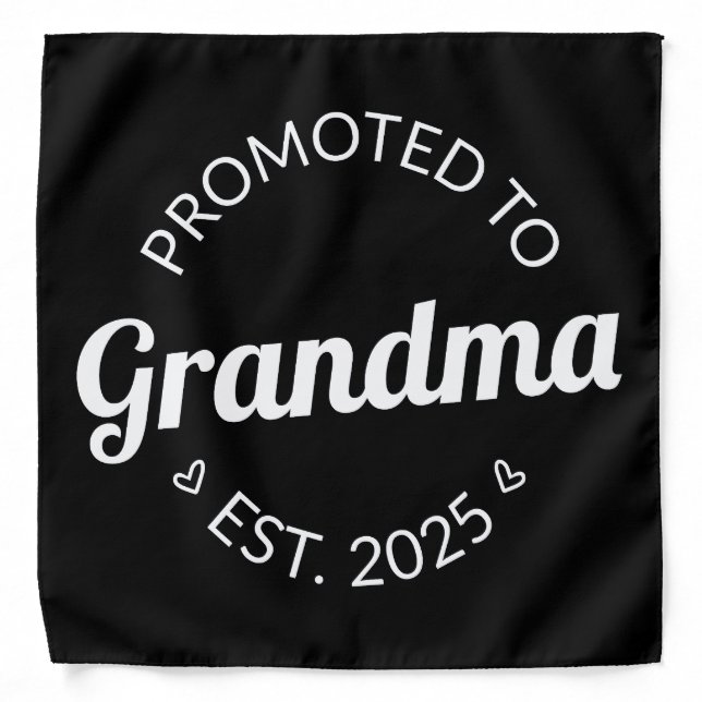Promoted To Grandma Est. 2025 I Bandana (Front)