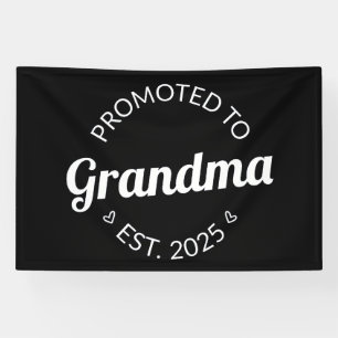 Promoted To Grandma Est. 2025 I Banner