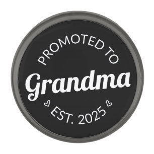 Promoted To Grandma Est. 2025 I Gunmetal Finish Lapel Pin
