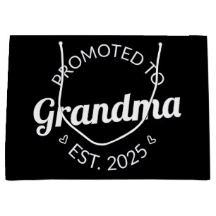 Promoted To Grandma Est. 2025 I Large Gift Bag