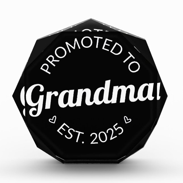 Promoted To Grandma Est. 2025 I Photo Block (Front)