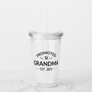 Promoted To Grandma Est. 2025 II Acrylic Tumbler
