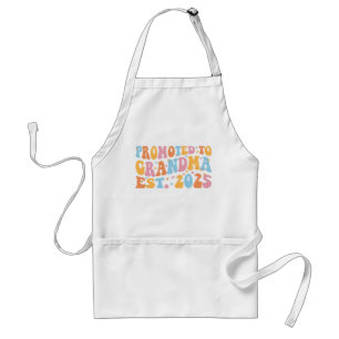 Promoted To Grandma Est. 2025 III Adult Apron
