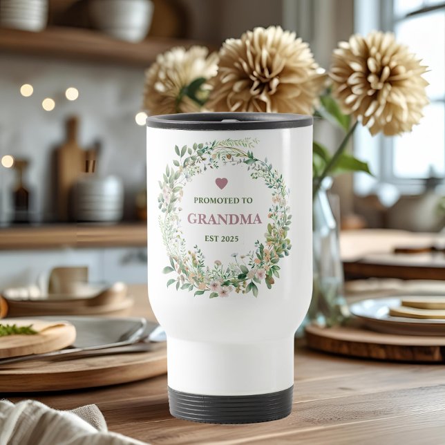 Promoted to Grandma Est. 2025 Travel Mug (Creator Uploaded)