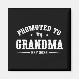 Promoted To Grandma Est. 2026 Grandparents Baby An Magnet