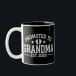 Promoted to Grandma est. 2026 Grandparents Baby  Two-Tone Coffee Mug<br><div class="desc">Promoted to Grandma est. 2026 Grandparents Baby Announcement</div>