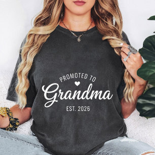 Promoted to Grandma Est 2026 Heart T-Shirt