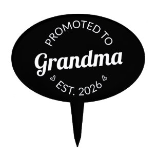 Promoted To Grandma Est. 2026 I Cake Topper
