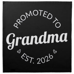 Promoted To Grandma Est. 2026 I Cloth Napkin