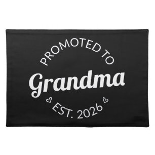 Promoted To Grandma Est. 2026 I Cloth Placemat