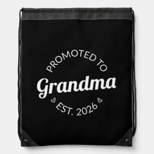 Promoted To Grandma Est. 2026 I Drawstring Bag