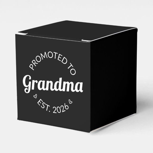 Promoted To Grandma Est. 2026 I Favor Boxes (Front Side)