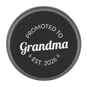 Promoted To Grandma Est. 2026 I Gunmetal Finish Lapel Pin