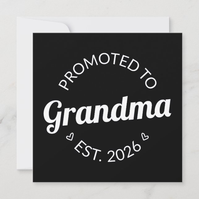 Promoted To Grandma Est. 2026 I Holiday Card (Front)