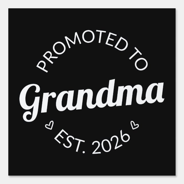 Promoted To Grandma Est. 2026 I Sign (Front)