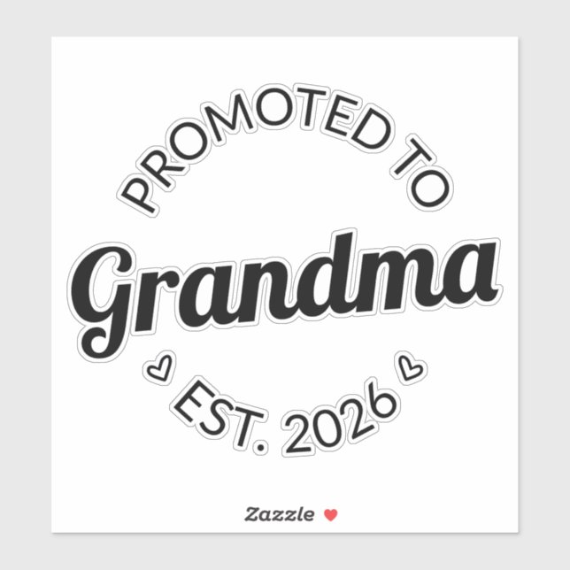 Promoted To Grandma Est. 2026 I Sticker (Sheet)