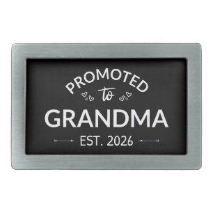 Promoted To Grandma Est. 2026 II Belt Buckle