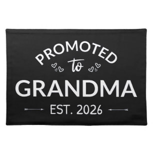 Promoted To Grandma Est. 2026 II Cloth Placemat