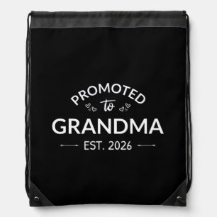 Promoted To Grandma Est. 2026 II Drawstring Bag