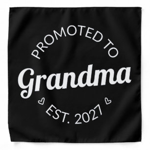 Promoted To Grandma Est 2027 New Nana I Bandana