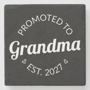 Promoted To Grandma Est 2027 New Nana I Stone Coaster