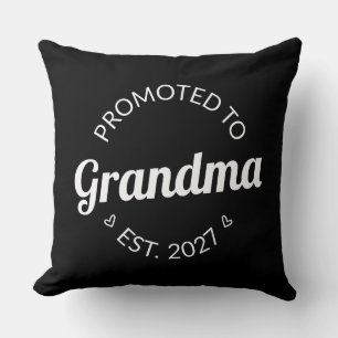 Promoted To Grandma Est 2027 New Nana I Throw Pillow