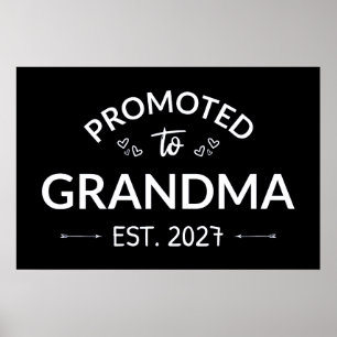 Promoted To Grandma Est 2027 New Nana II Poster