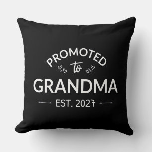 Promoted To Grandma Est 2027 New Nana II Throw Pillow