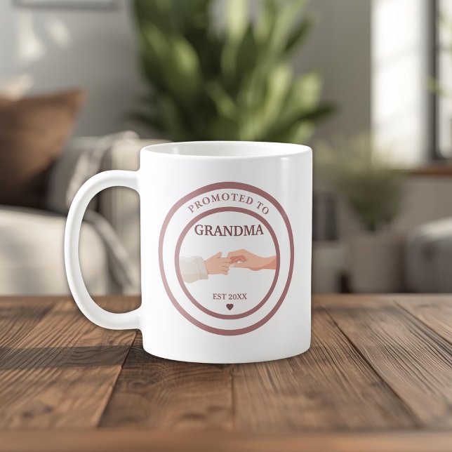 Promoted to Grandma Est. 20XX  Coffee Mug (Creator Uploaded)