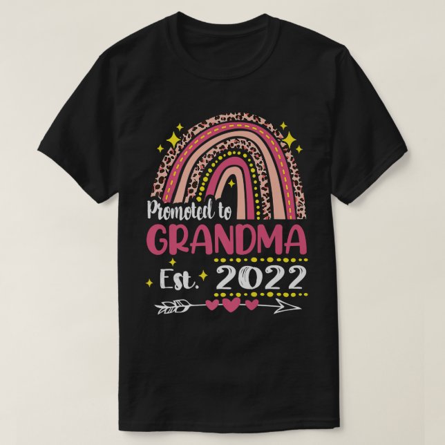 Promoted To Grandma Est  T-Shirt (Design Front)