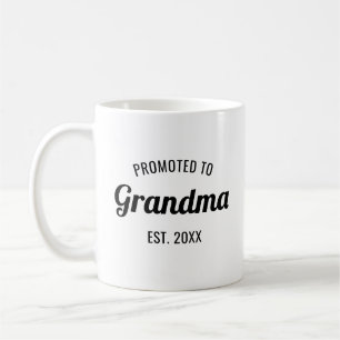 Promoted to Grandma Est. Year Personalized Coffee Mug