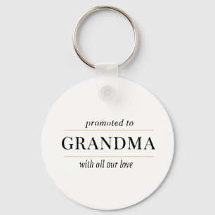 Promoted to Grandma Gift Keychain
