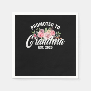 Promoted To Grandma Grandmother To Be Gift Napkins