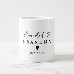 Promoted to Grandma Grandpa, Pregnancy Announcemen Giant Coffee Mug