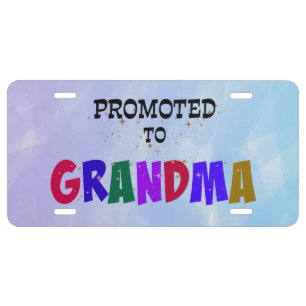 Promoted to Grandma License Plate