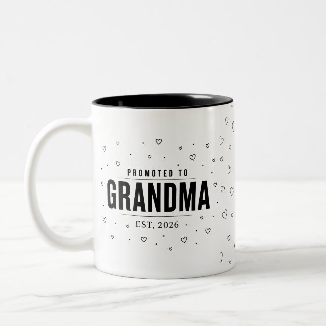 Promoted to Grandma Mug | Grandma Gift (Left)