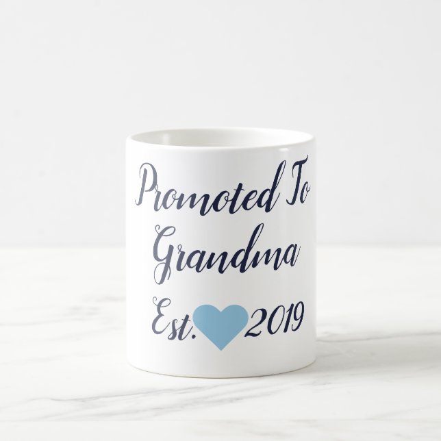 Promoted To Grandma Navy & Light Blue Mug (Center)