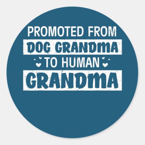 Promoted To Grandma New Grandma Outfit Funny Classic Round Sticker